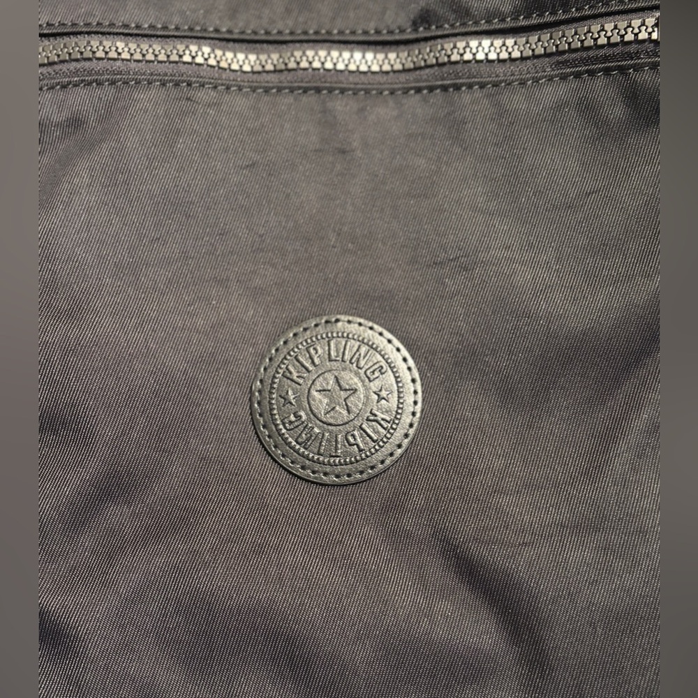 KIPLING “Aniya” Black Nylon Shoulder Bag Travel Tote - Picture 6 of 13